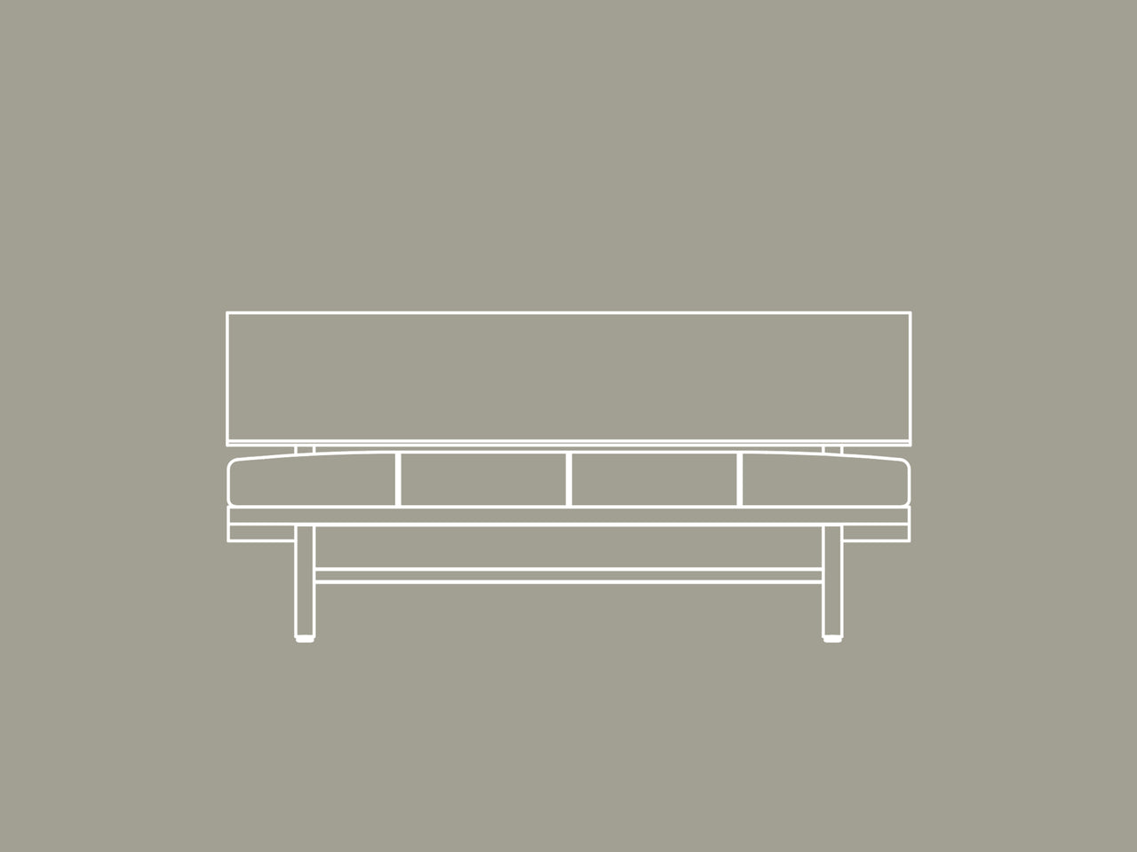 FREX Wood Sofa 140